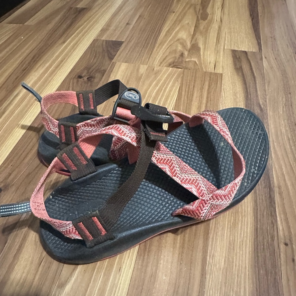 Chaco Red and Black Sandals